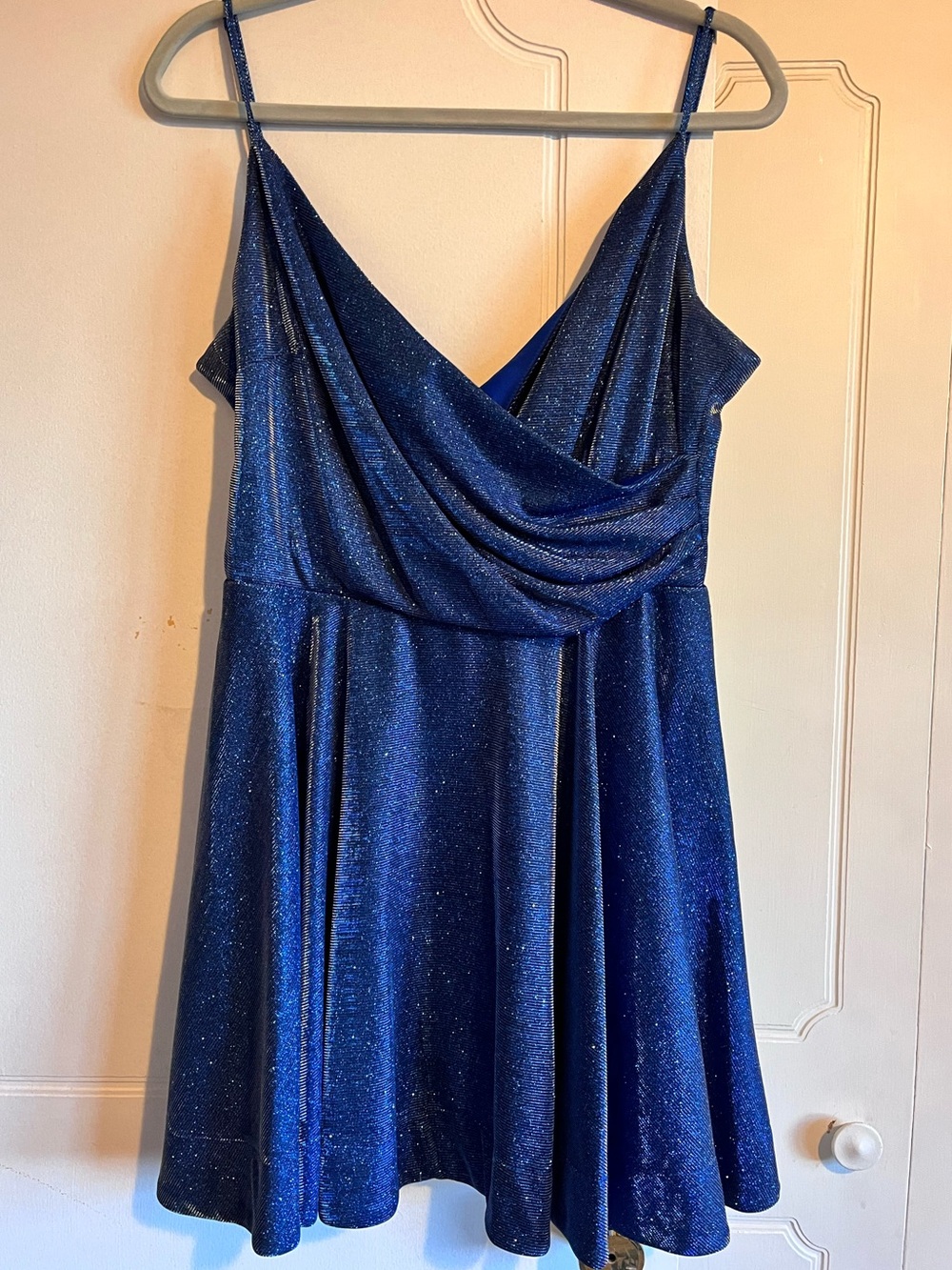 Windsor Size 13/14 Junior’s Hoco Party Cocktail Prom Mini Blue Sparkle Dress